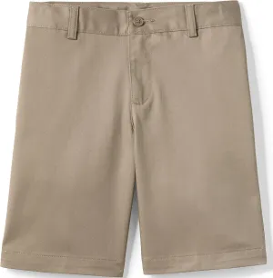 Lands' End School Uniform Boys Plain Front Blend Chino Shorts