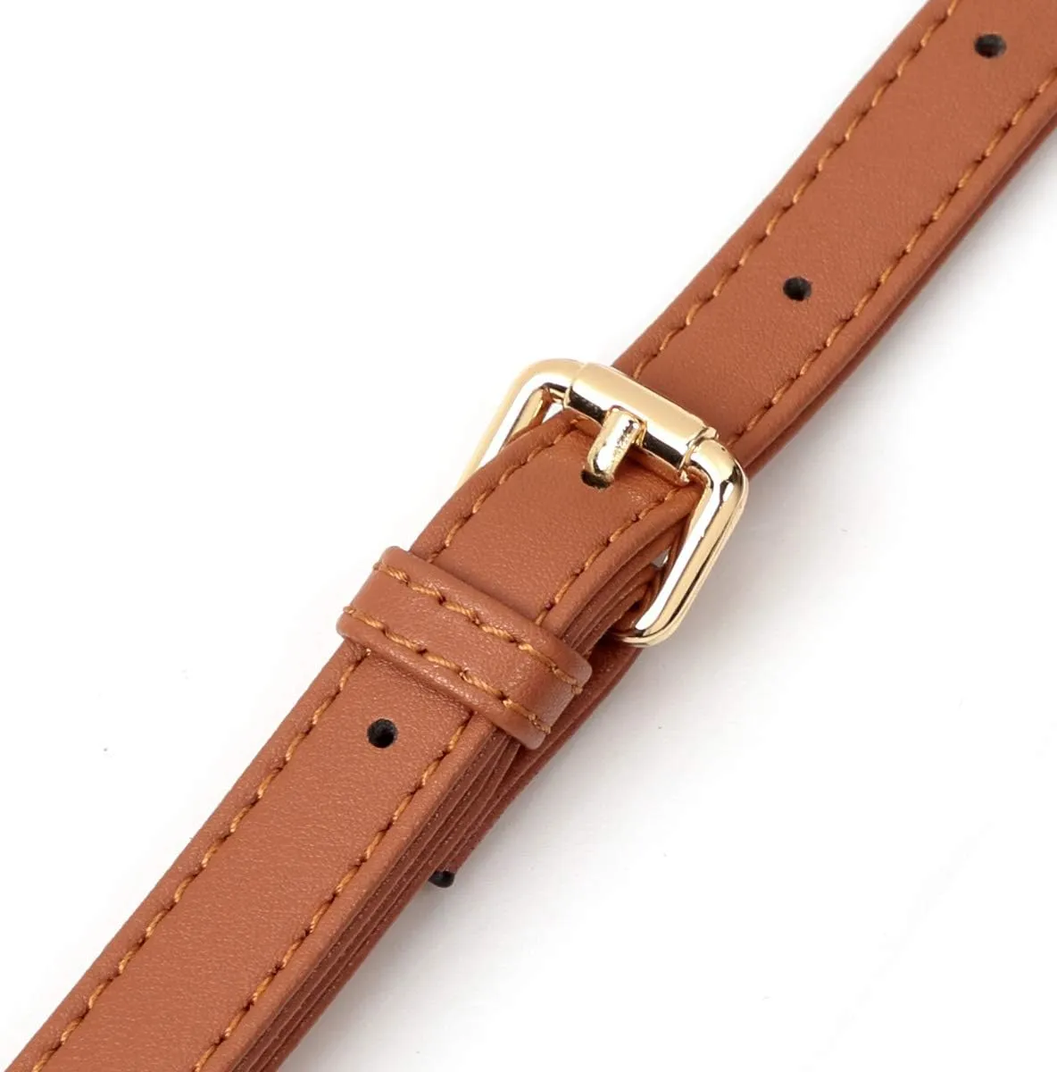 LAORENTOU Women's Leather Adjustable Chain Straps for Crossbody Bag Shoulder Purse Replacement Straps for Satchel Handbags