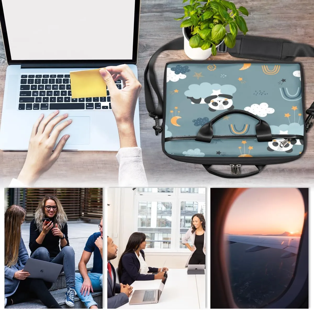 Laptop Bag 13-15 Inch Laptop Sleeve Case for Men Women Briefcase Messenger Bag Computer Shoulder Bag for Travel Work