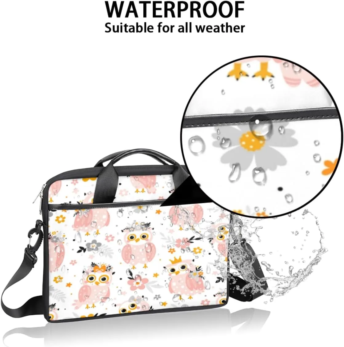 Laptop Bag 13-15 Inch Laptop Sleeve Case for Men Women Briefcase Messenger Bag Computer Shoulder Bag for Travel Work