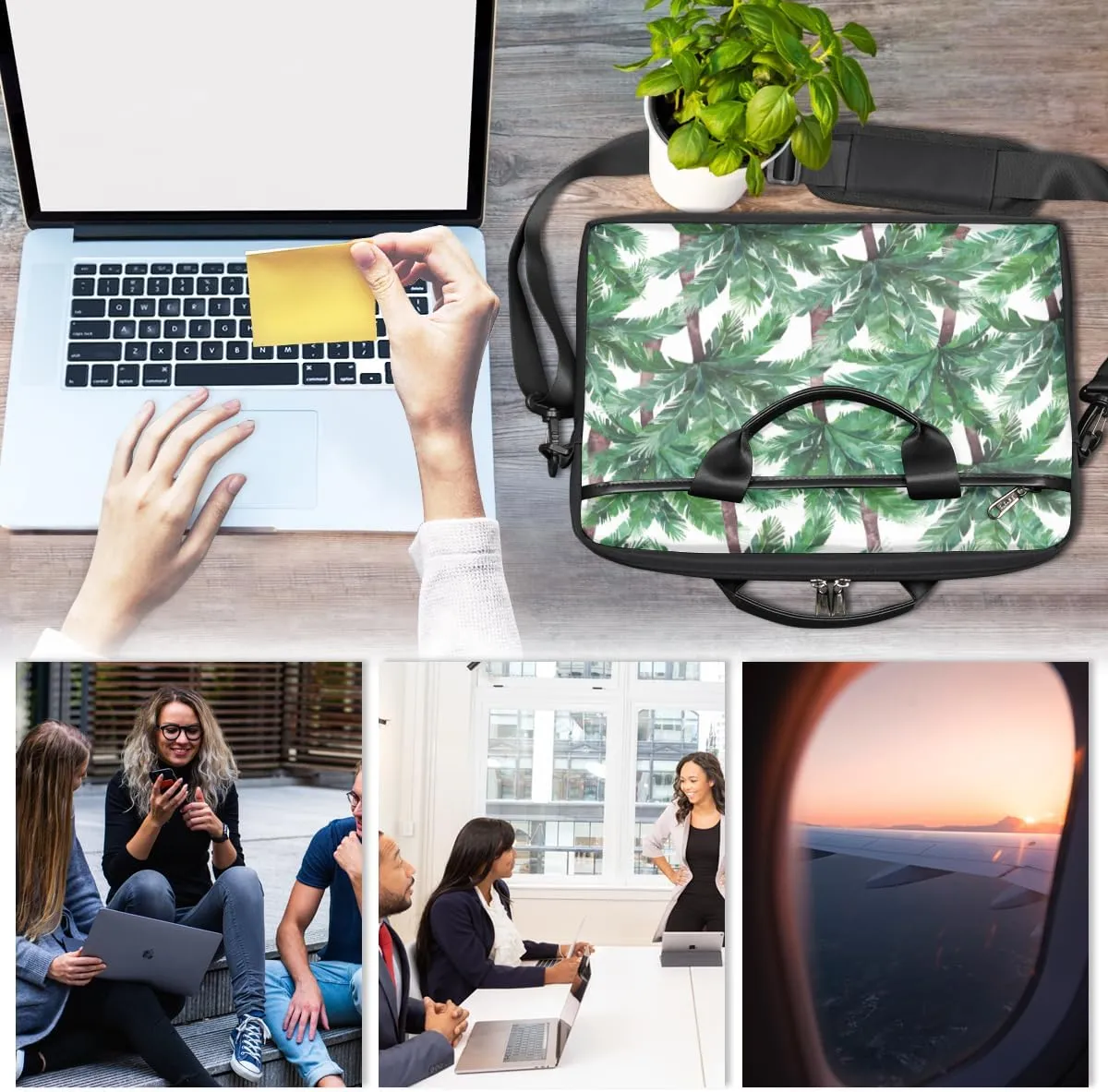 Laptop Bag 13-15 Inch Laptop Sleeve Case for Men Women Briefcase Messenger Bag Computer Shoulder Bag for Travel Work