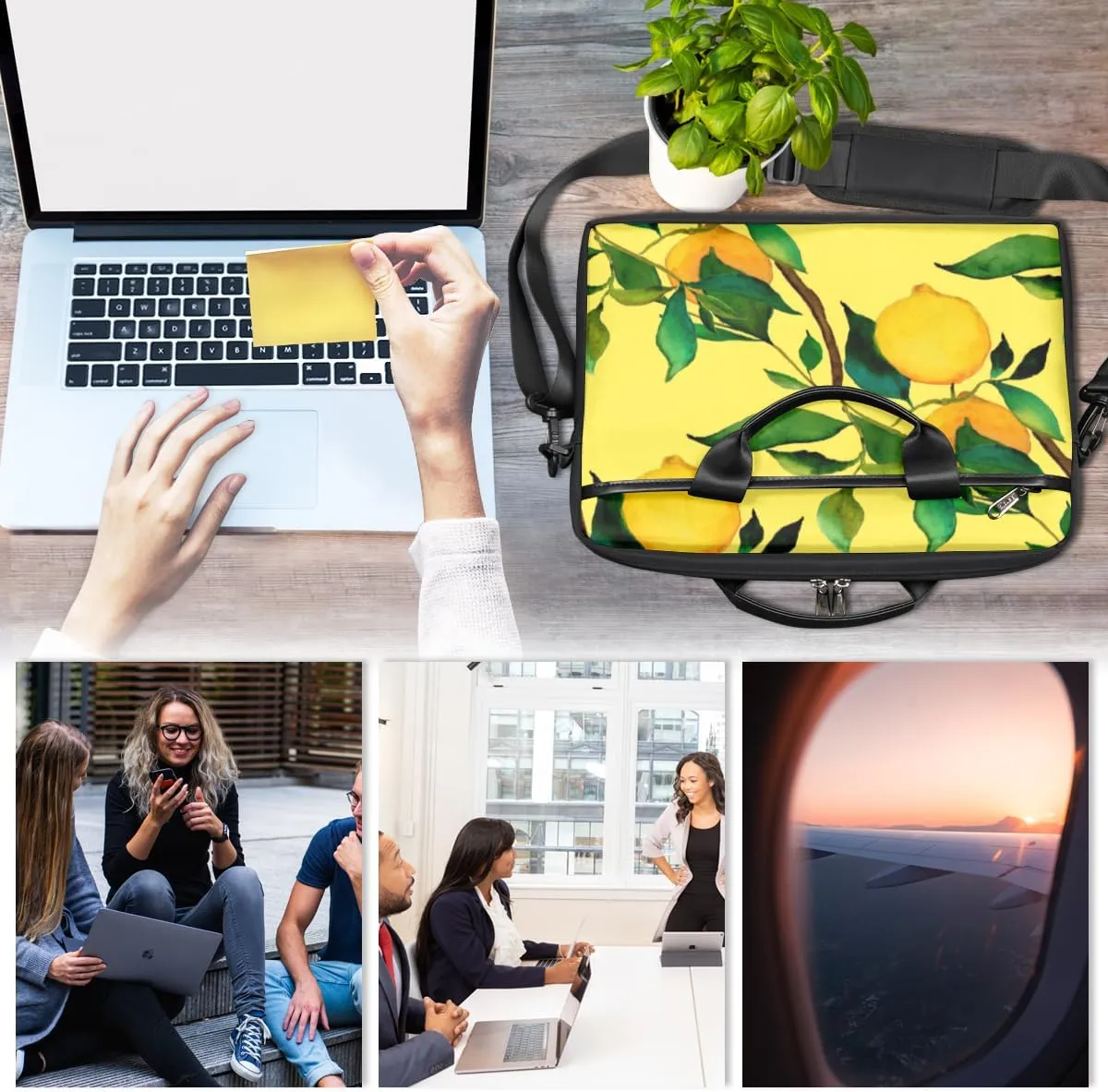 Laptop Bag 13-15 Inch Laptop Sleeve Case for Men Women Briefcase Messenger Bag Computer Shoulder Bag for Travel Work