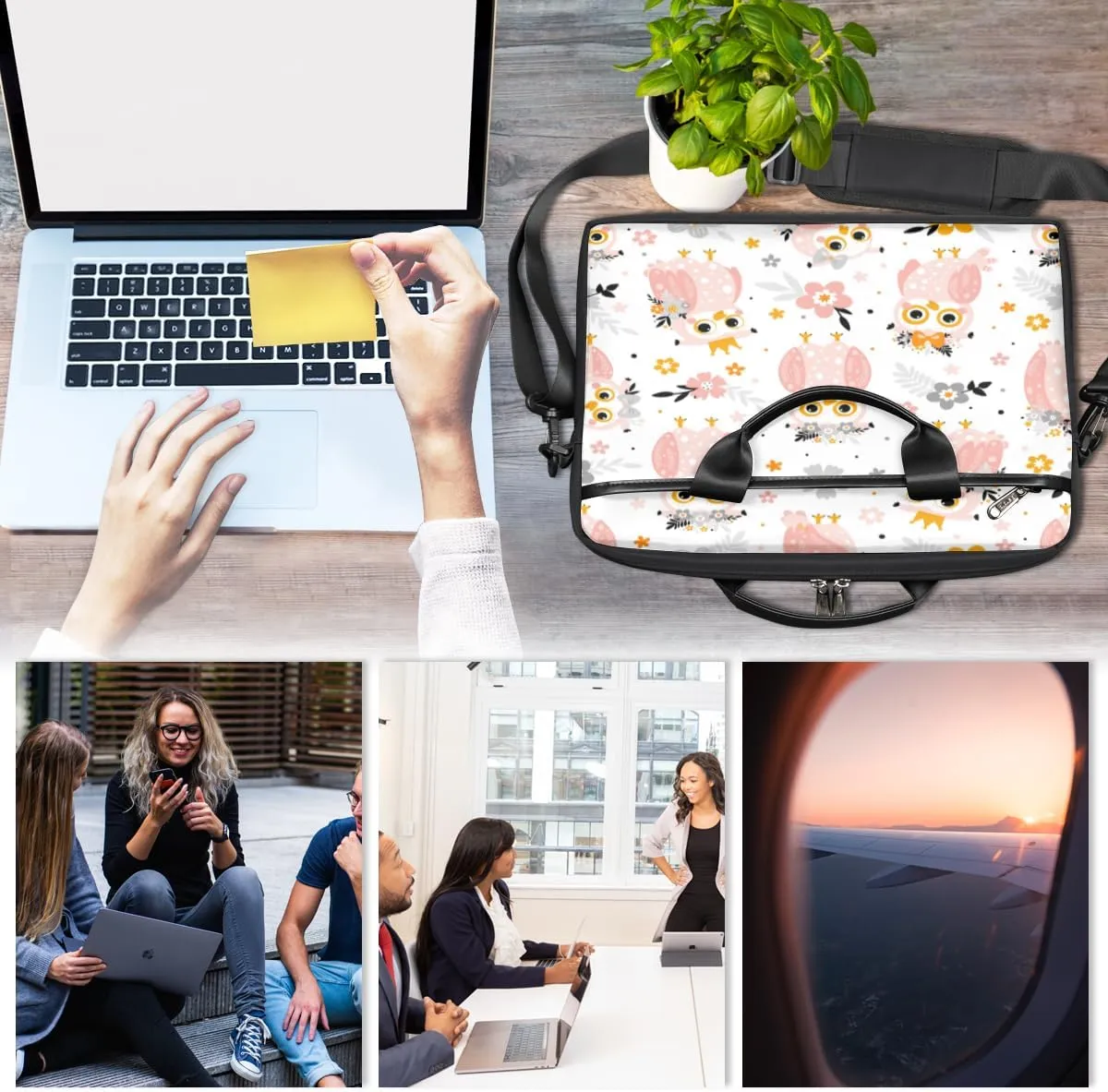 Laptop Bag 13-15 Inch Laptop Sleeve Case for Men Women Briefcase Messenger Bag Computer Shoulder Bag for Travel Work