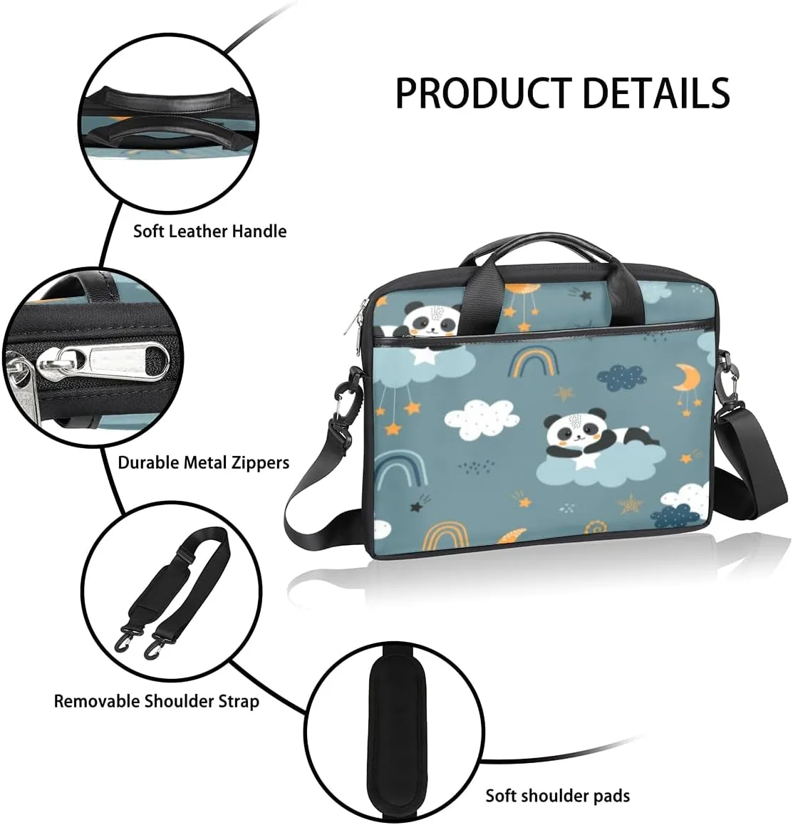 Laptop Bag 13-15 Inch Laptop Sleeve Case for Men Women Briefcase Messenger Bag Computer Shoulder Bag for Travel Work
