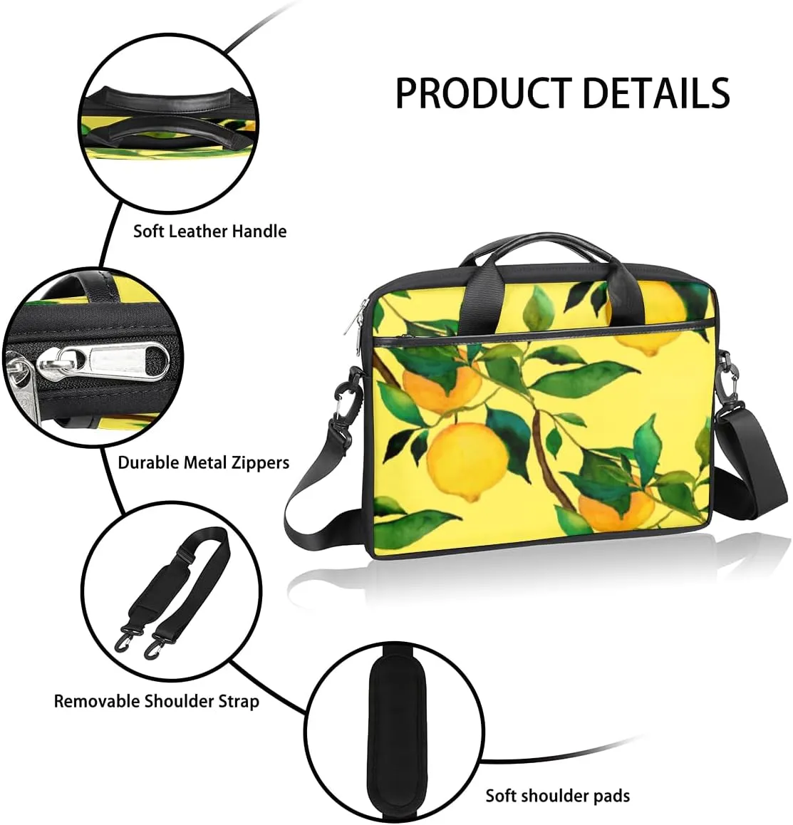 Laptop Bag 13-15 Inch Laptop Sleeve Case for Men Women Briefcase Messenger Bag Computer Shoulder Bag for Travel Work