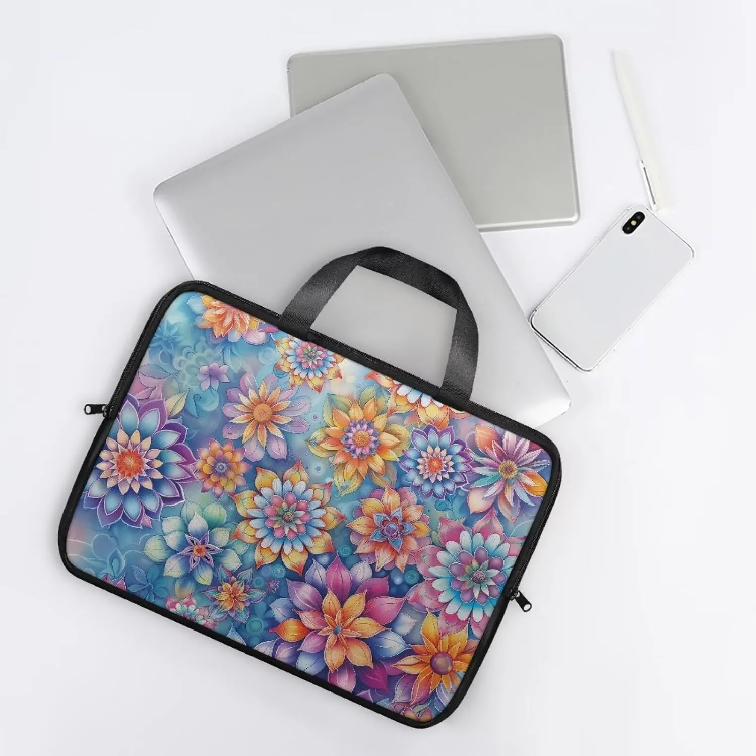 Laptop Bag Case Womens Mens Leather Briefcase with Handle Casual Computer Carrying Bag Cover 10 Inch- 17 Inch