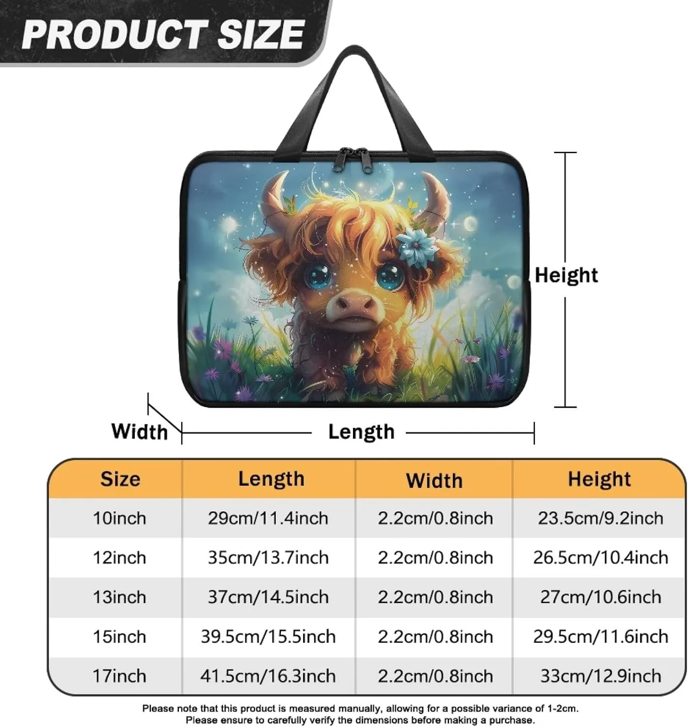 Laptop Bag Case Womens Mens Leather Laptop Sleeve Zipper Shockproof Computer Carrying Bag 10 Inch- 17 Inch