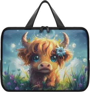 Laptop Bag Case Womens Mens Leather Laptop Sleeve Zipper Shockproof Computer Carrying Bag 10 Inch- 17 Inch