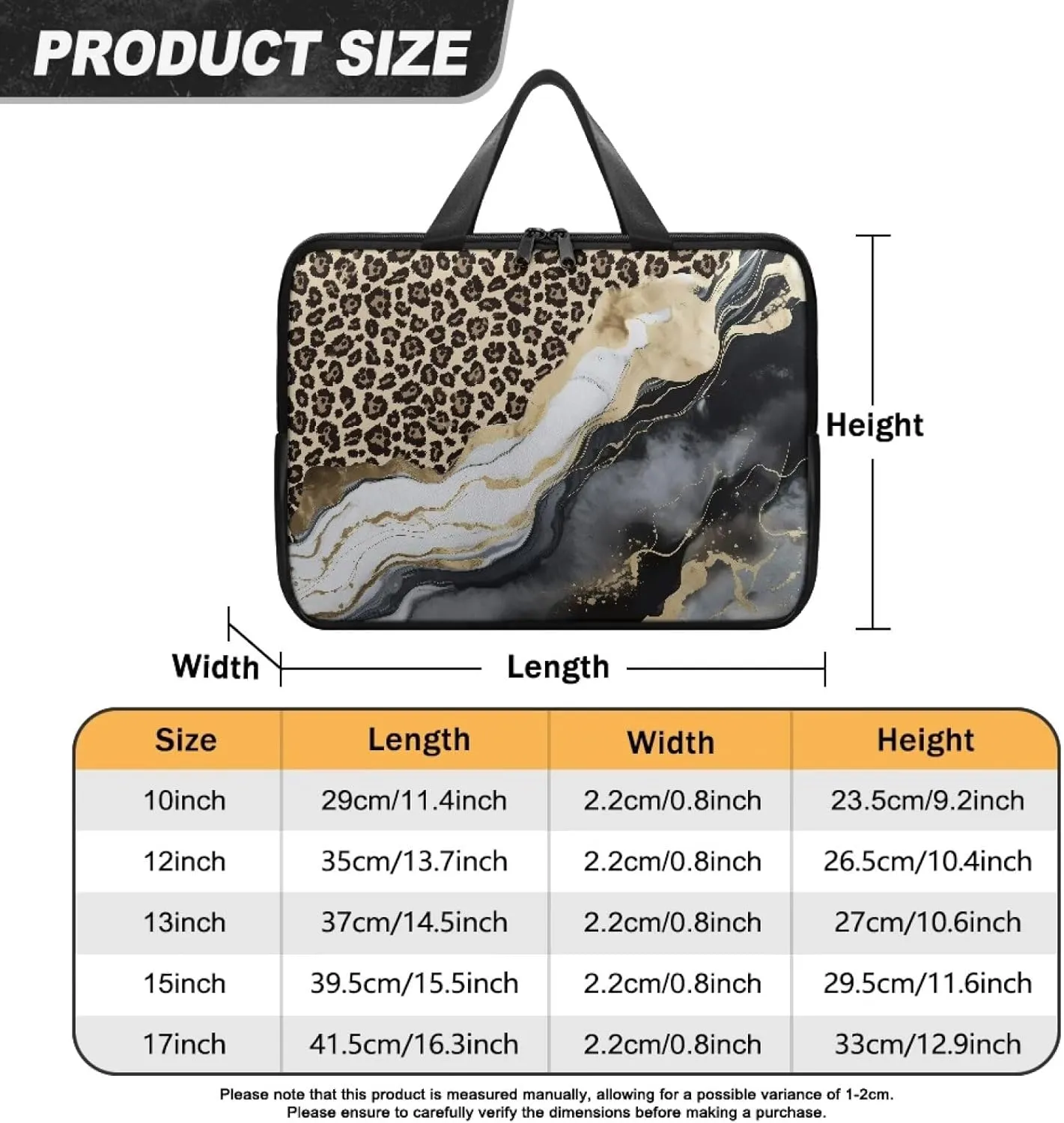 Laptop Bag Case Womens Mens Leather Laptop Sleeve Zipper Shockproof Computer Carrying Bag 10 Inch- 17 Inch