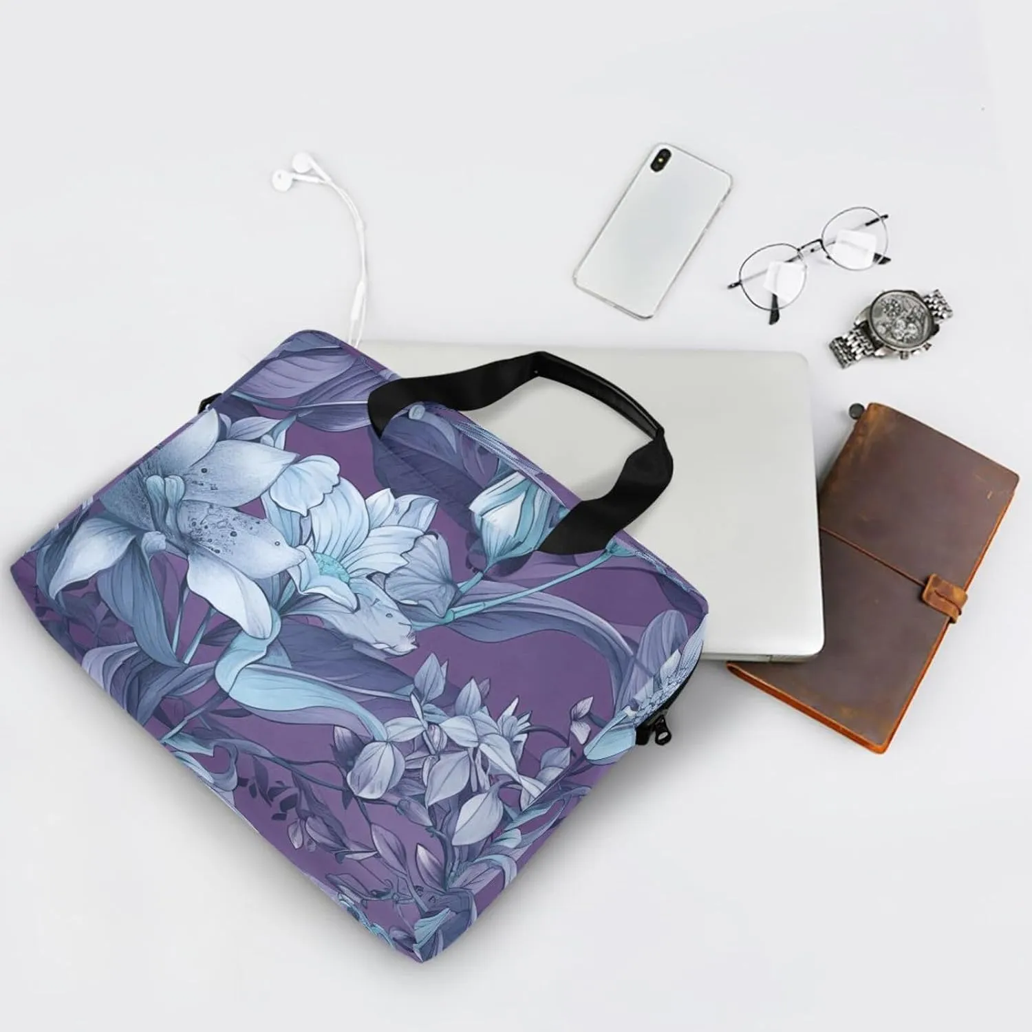 Laptop Bags for Women 15.6 inch Work Tote Bag with Clutch Professional Computer Purse Lightweight Shoulder Bag Travel