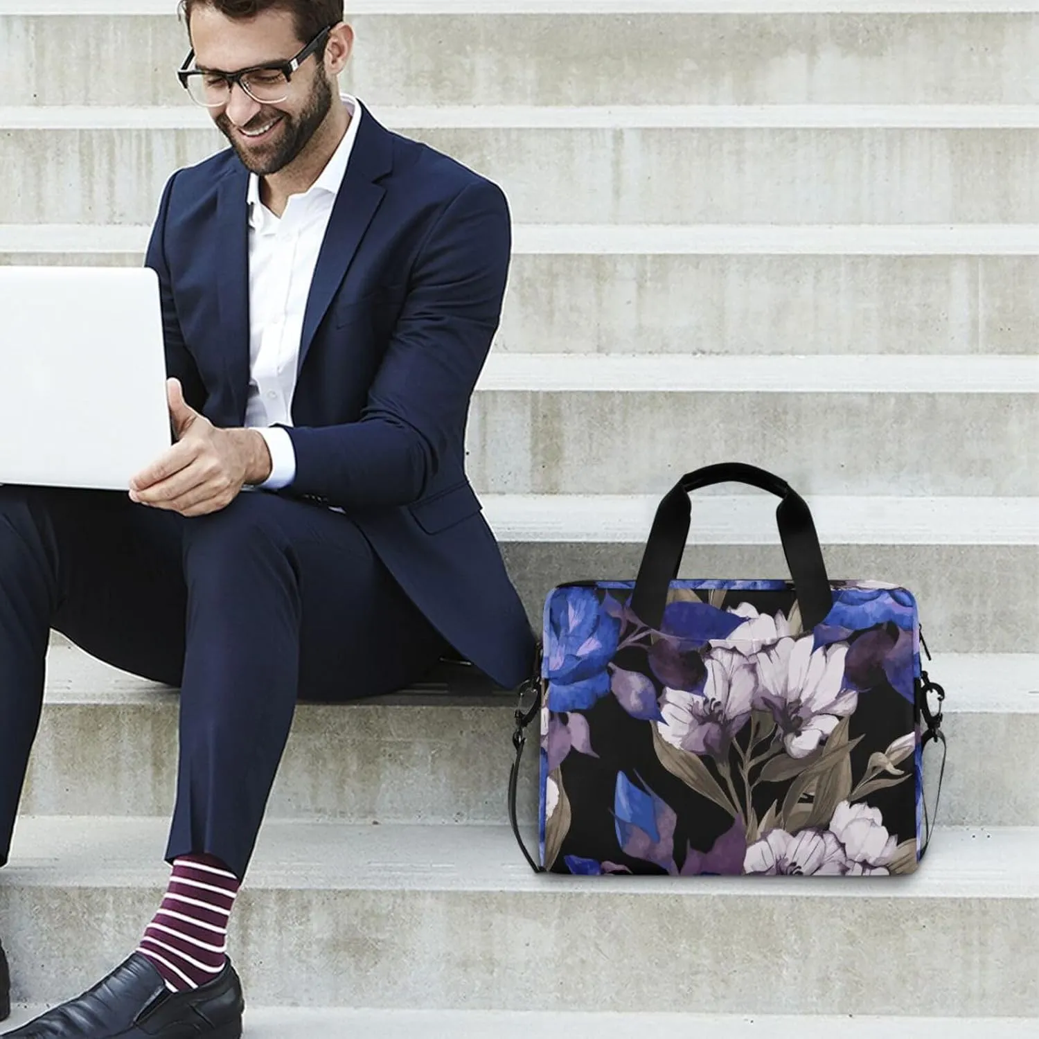 Laptop Bags for Women 15.6 inch Work Tote Bag with Clutch Professional Computer Purse Lightweight Shoulder Bag Travel