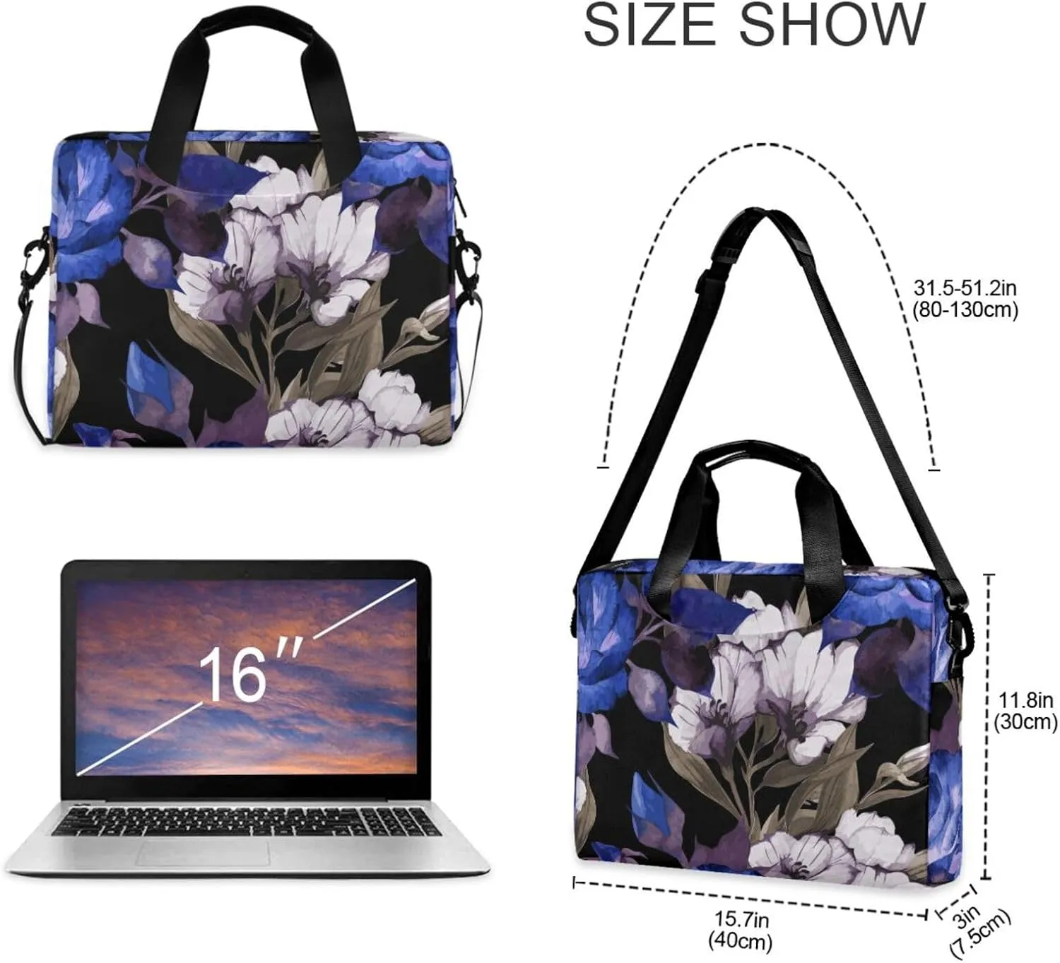 Laptop Bags for Women 15.6 inch Work Tote Bag with Clutch Professional Computer Purse Lightweight Shoulder Bag Travel
