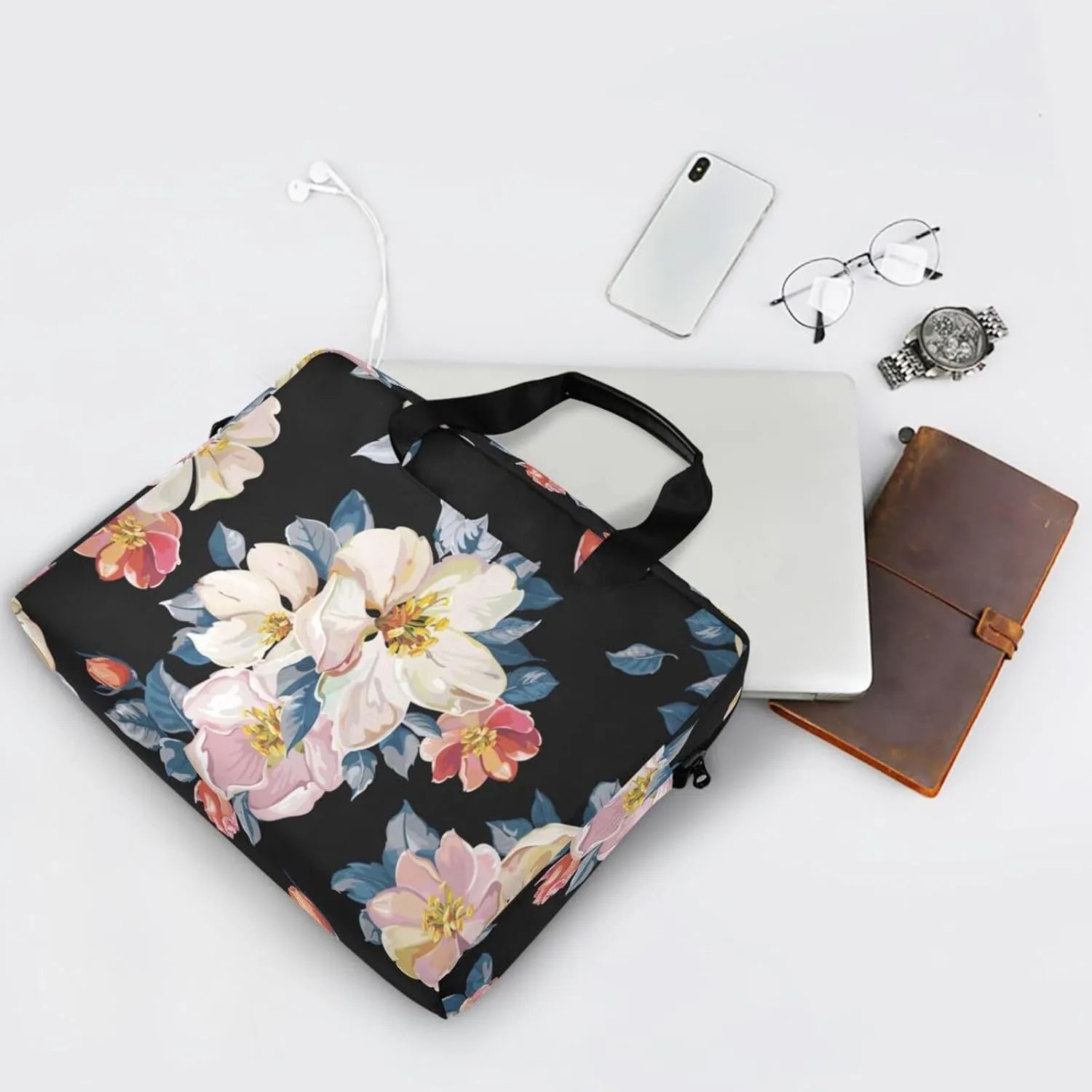 Laptop Bags for Women 15.6 inch Work Tote Bag with Clutch Professional Computer Purse Lightweight Shoulder Bag Travel
