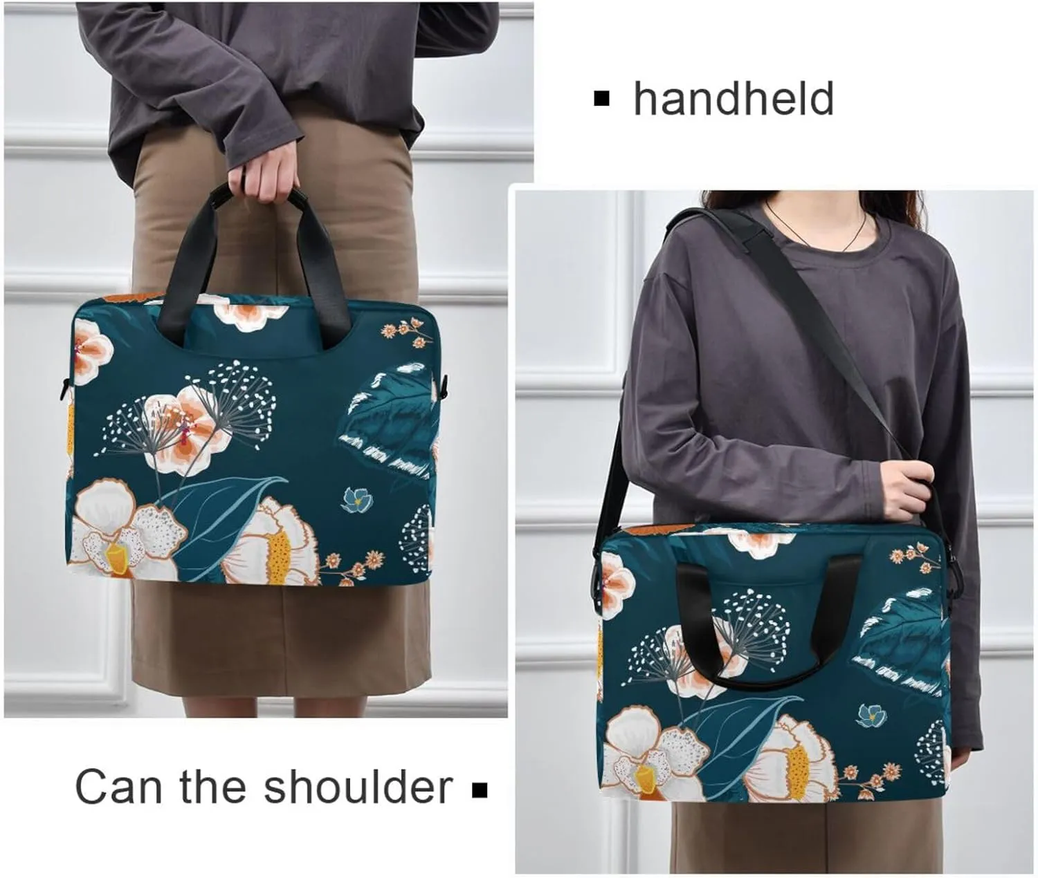 Laptop Bags for Women 15.6 inch Work Tote Bag with Clutch Professional Computer Purse Lightweight Shoulder Bag Travel