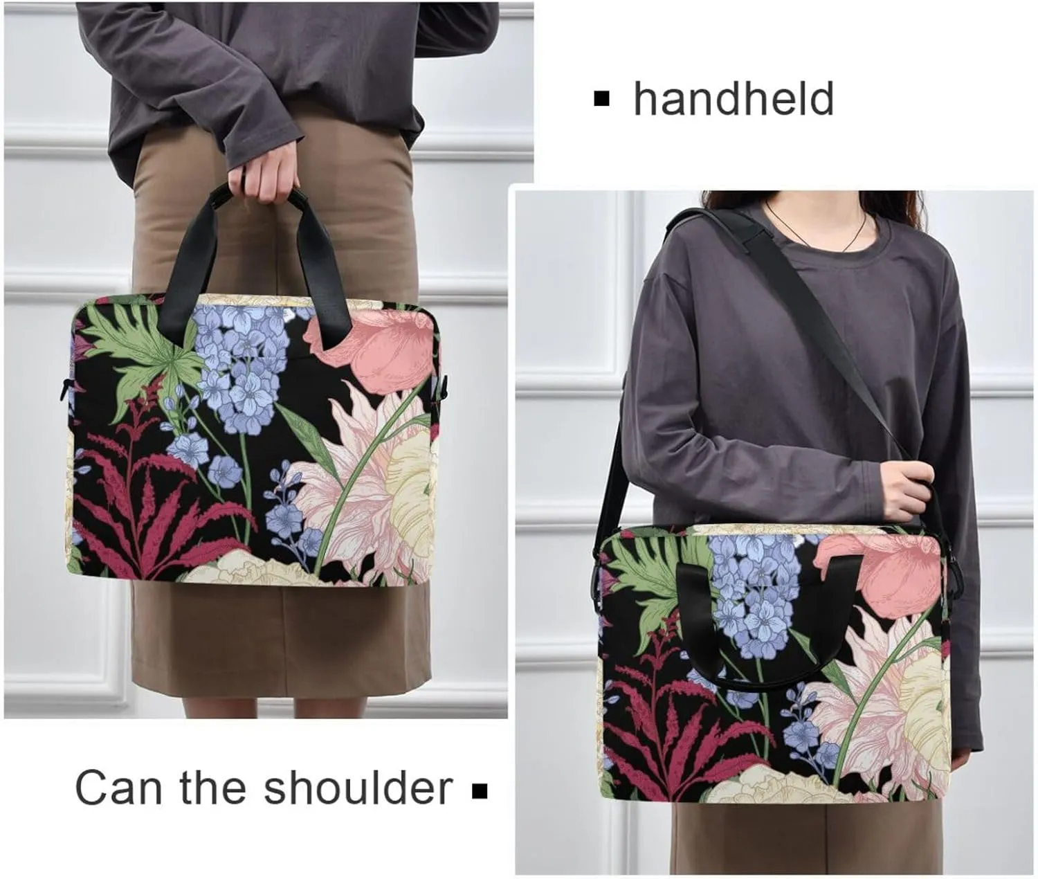 Laptop Bags for Women 15.6 inch Work Tote Bag with Clutch Professional Computer Purse Lightweight Shoulder Bag Travel