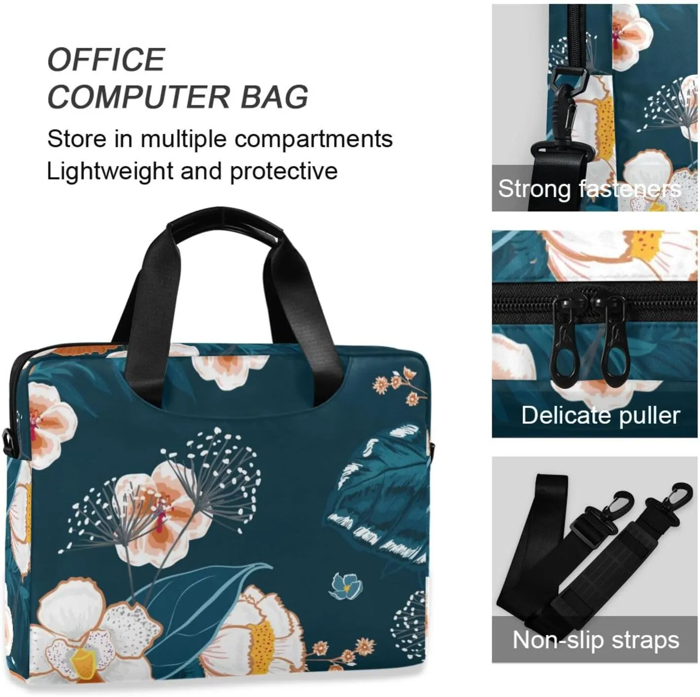 Laptop Bags for Women 15.6 inch Work Tote Bag with Clutch Professional Computer Purse Lightweight Shoulder Bag Travel