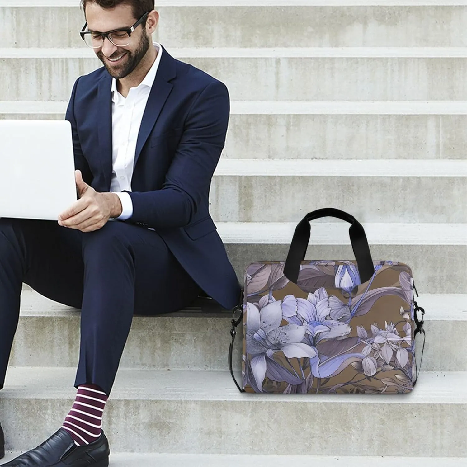 Laptop Bags for Women 15.6 inch Work Tote Bag with Clutch Professional Computer Purse Lightweight Shoulder Bag Travel