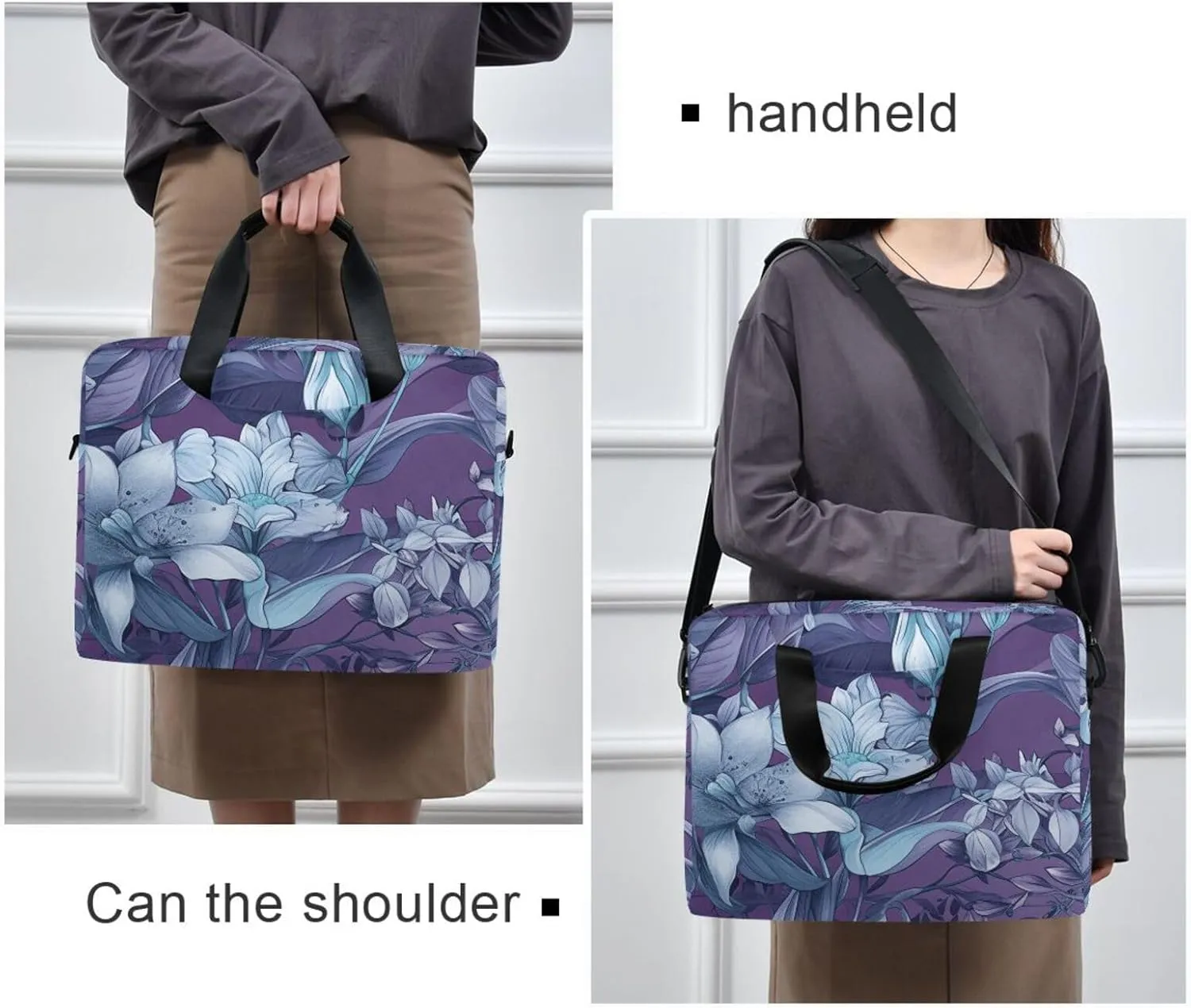 Laptop Bags for Women 15.6 inch Work Tote Bag with Clutch Professional Computer Purse Lightweight Shoulder Bag Travel