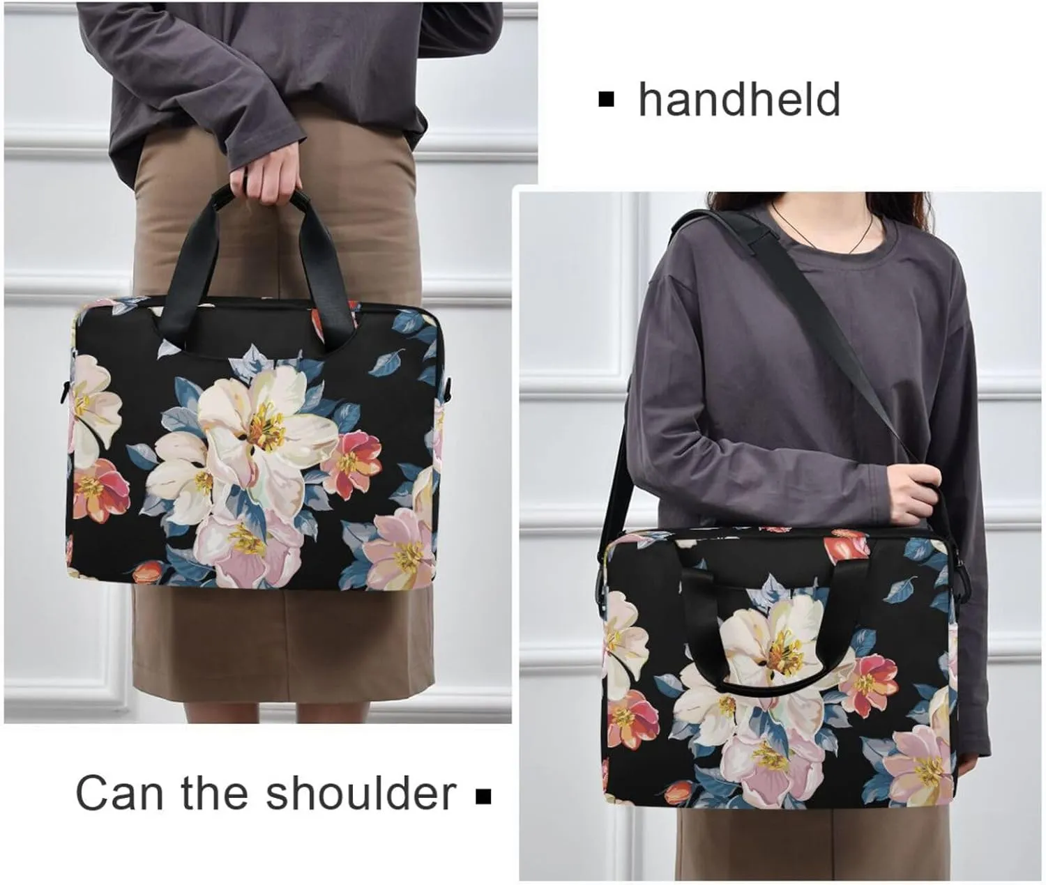 Laptop Bags for Women 15.6 inch Work Tote Bag with Clutch Professional Computer Purse Lightweight Shoulder Bag Travel