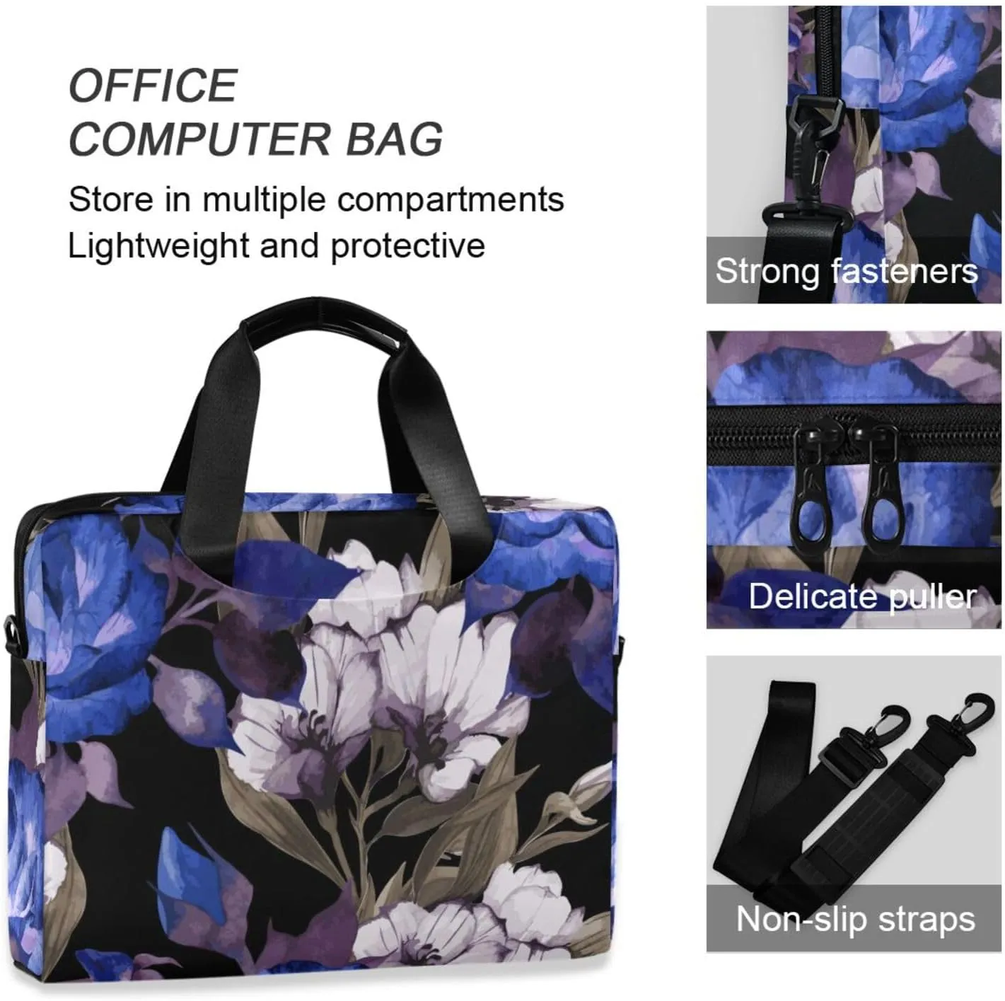 Laptop Bags for Women 15.6 inch Work Tote Bag with Clutch Professional Computer Purse Lightweight Shoulder Bag Travel