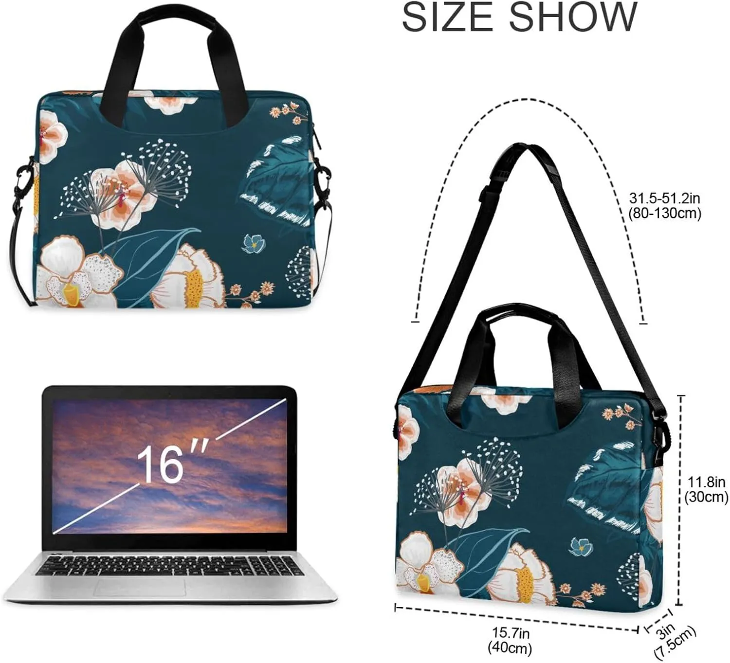 Laptop Bags for Women 15.6 inch Work Tote Bag with Clutch Professional Computer Purse Lightweight Shoulder Bag Travel