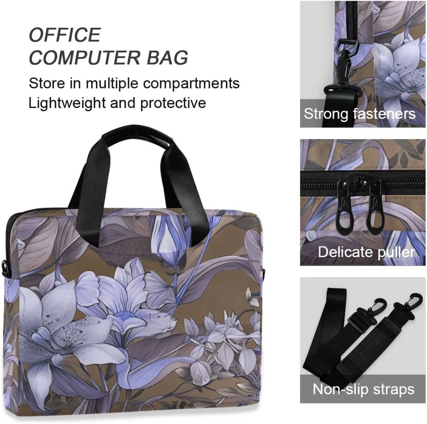 Laptop Bags for Women 15.6 inch Work Tote Bag with Clutch Professional Computer Purse Lightweight Shoulder Bag Travel