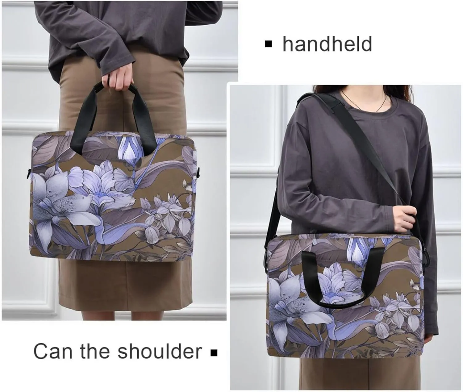 Laptop Bags for Women 15.6 inch Work Tote Bag with Clutch Professional Computer Purse Lightweight Shoulder Bag Travel