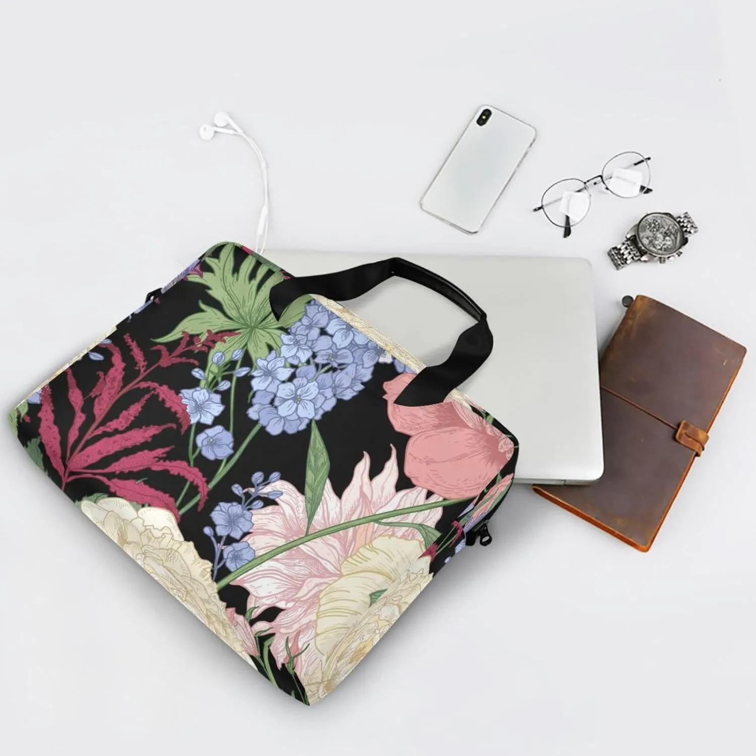 Laptop Bags for Women 15.6 inch Work Tote Bag with Clutch Professional Computer Purse Lightweight Shoulder Bag Travel