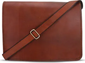 Laptop Briefcase Bag Vintage Crossbody Full Grain Leather Laptop Messenger Bag, Large Computer Laptop Leather Bag Retro Shoulder With Adjustable Bag Strap for Office Business Travel College