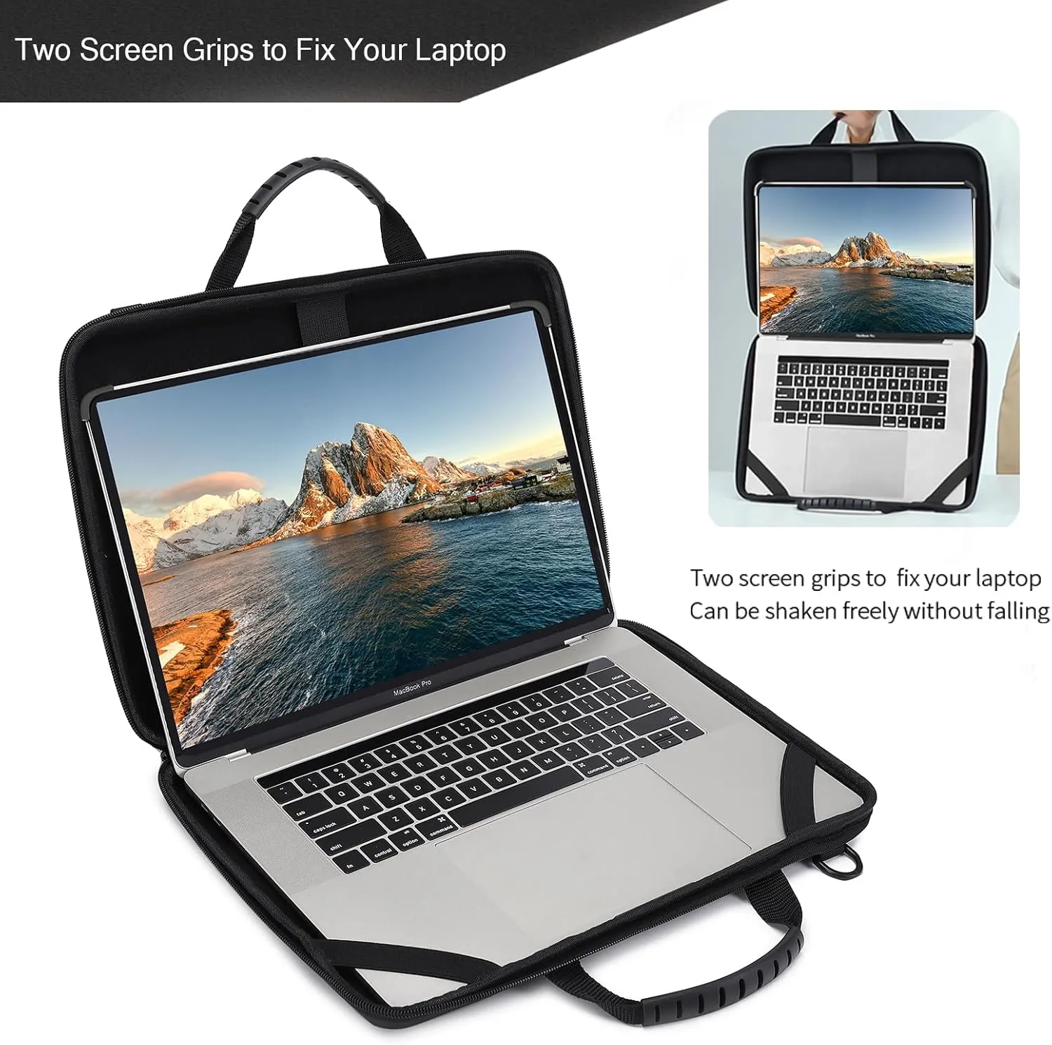 Laptop Case Hard Shell Laptop Bag for Men Women with Shoulder Strap