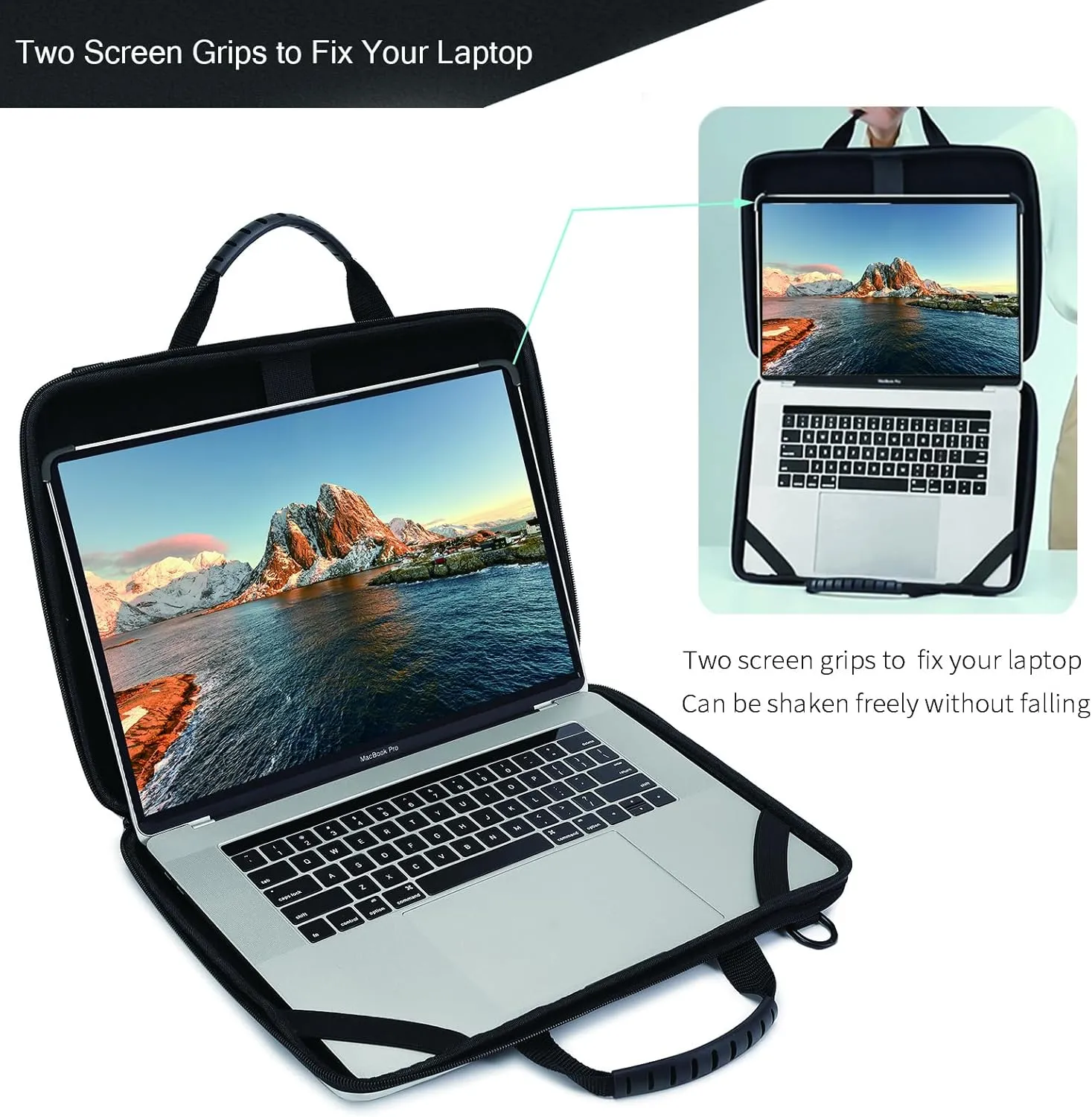 Laptop Case Hard Shell Laptop Bag for Men Women with Shoulder Strap