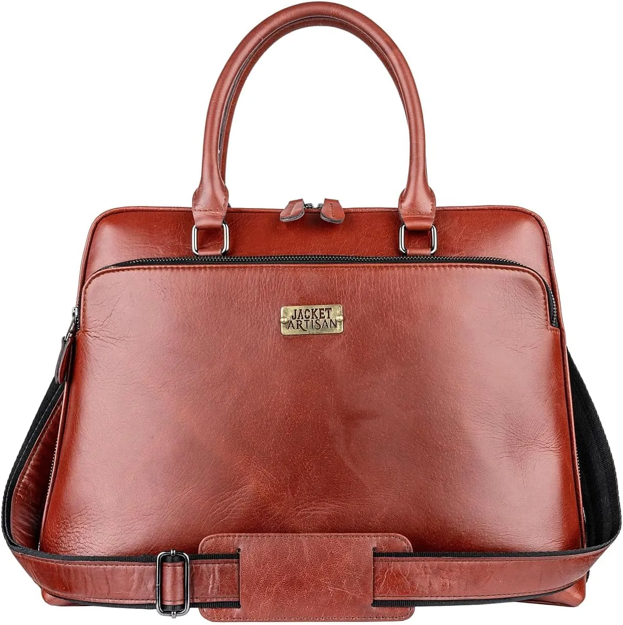 Laptop Messenger shoulder bag: Genuine Leather work Briefcase 13.3 15.6 inch designer handbag