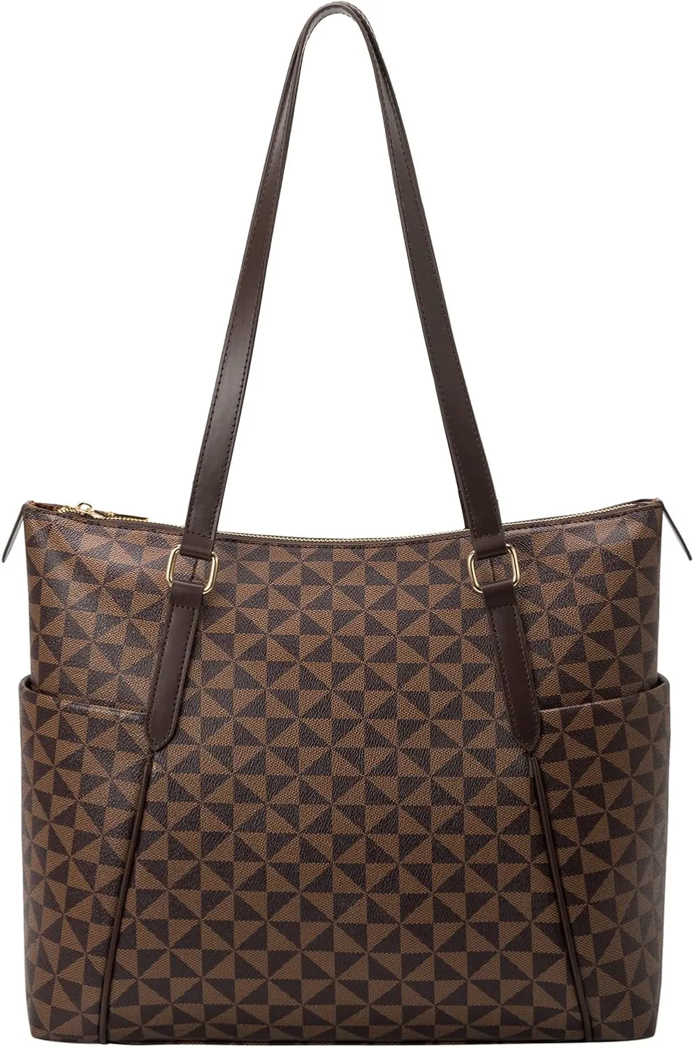 Large Tote Bag for Women, Designer PU Leather Shoulder Purse Handbag for Travel Work Shopping