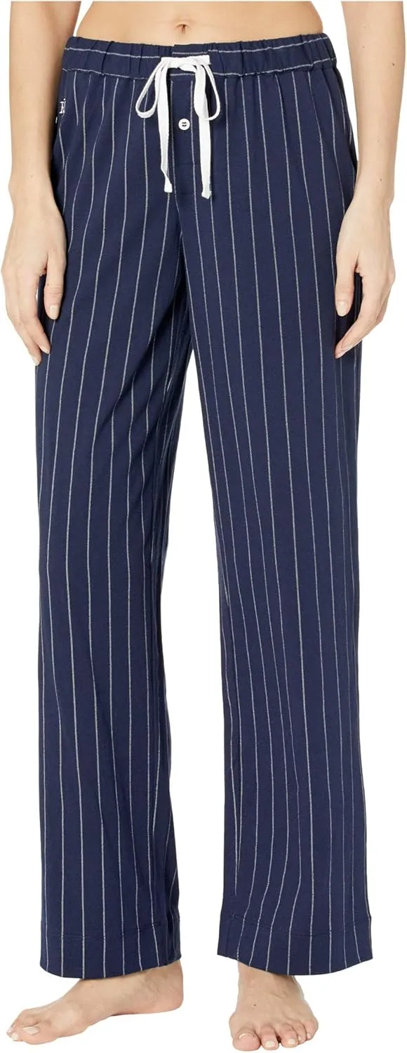 Lauren Ralph Lauren Cotton Polyester Jersey Separate Long Pants - Pant for Women - Single Pocket - Banded Cuff
