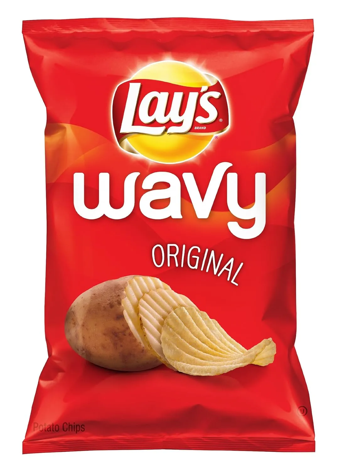 Lay's Potato Chips, Wavy Original, 10.5 Ounce (Pack of 4)