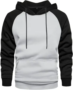 LBL Leading the Better Life Men's Solid Pullover Hoodies Sports Soft Blend Fleece Hooded Sweatshirts with Kangaroo Pocket