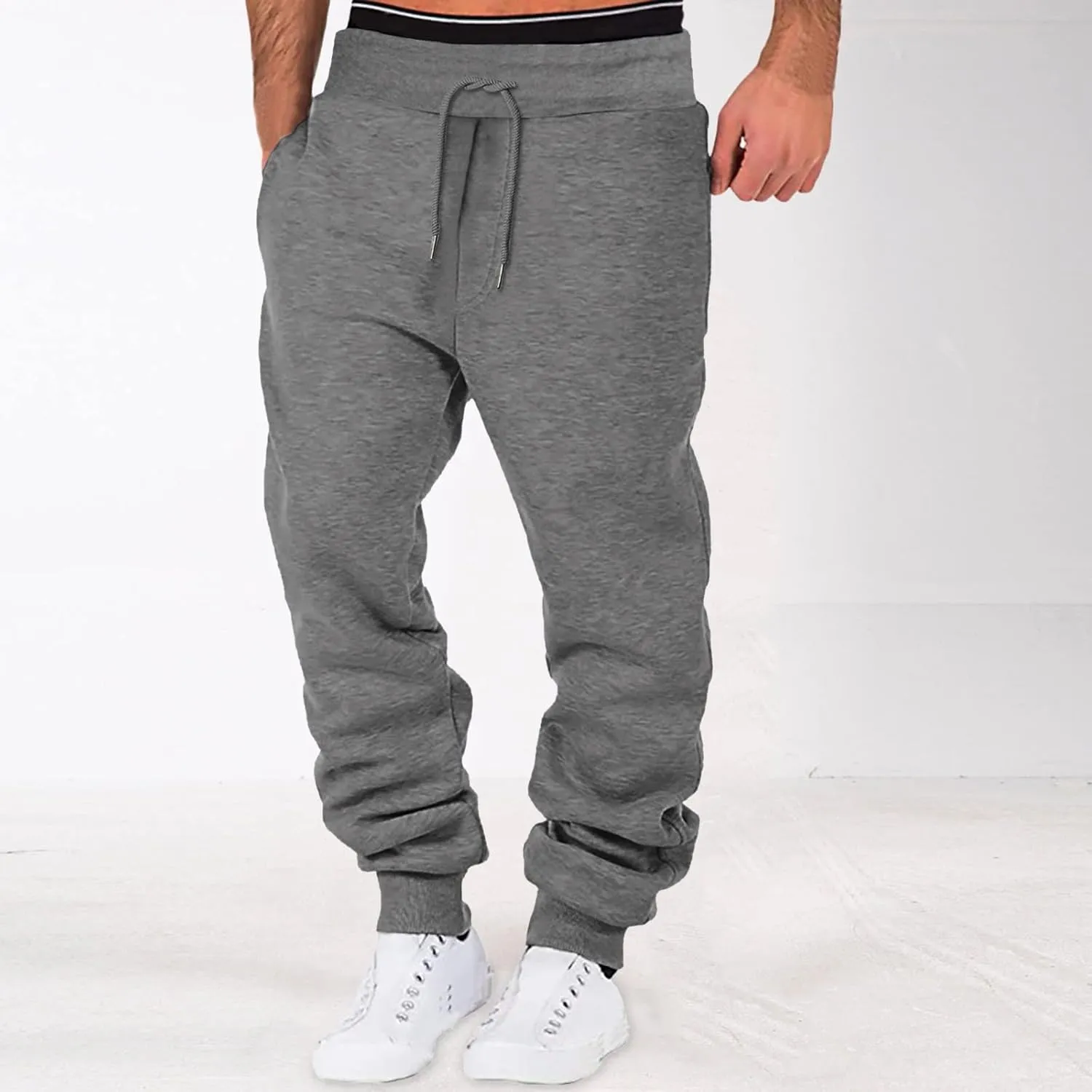 LCMTWX Cargo Pants for Men Casual Jogging Sports Elastic with Pockets Men's Men's Pants Straight Leg Joggers