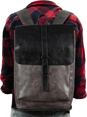 Leather Backpack Vintage Laptop Backpack for Women Men Faux Leather Backpack Purse for Travel Daypack