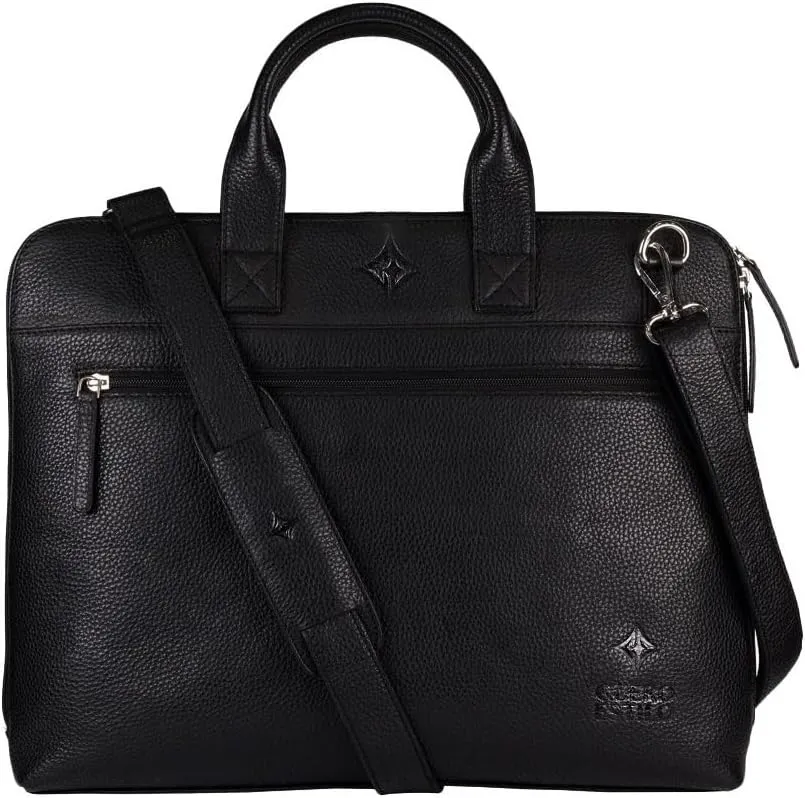 Leather Laptop Bag - Handcrafted Floater Leather, Compact & Stylish for Business, Office & Travel,