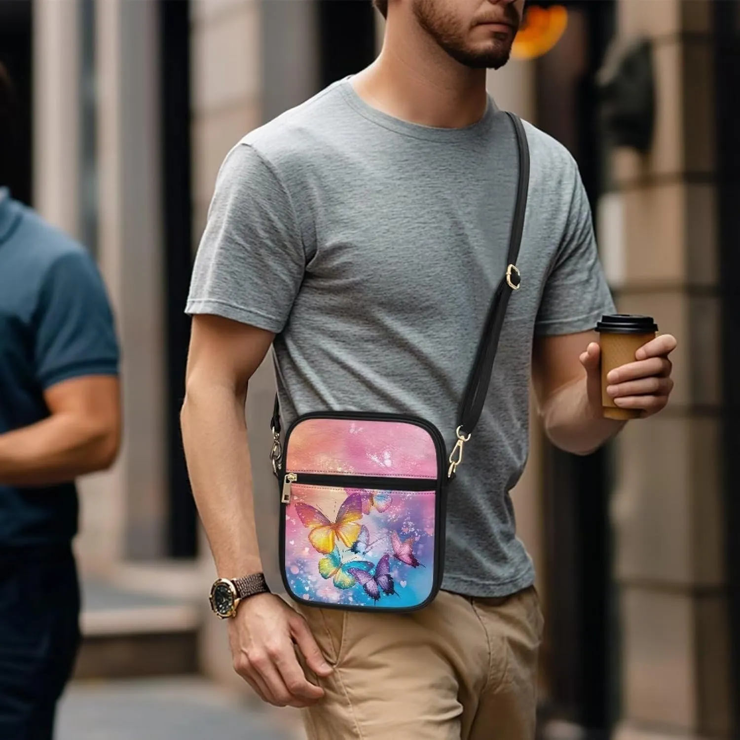 Leather Messenger Bag for Men Women Crossbody Shoulder Bags Satchel Casual Sling Daypack Work Business Daily Purse