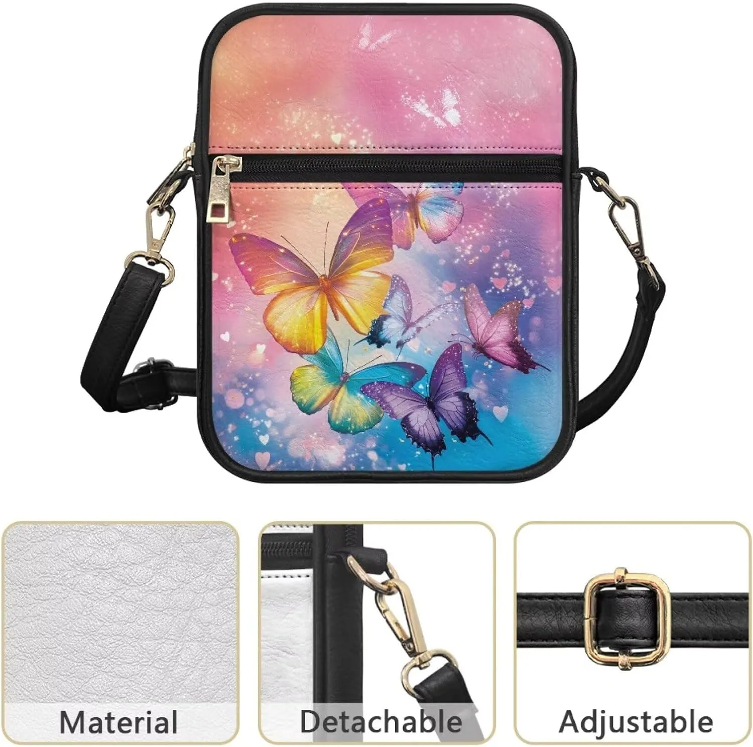 Leather Messenger Bag for Men Women Crossbody Shoulder Bags Satchel Casual Sling Daypack Work Business Daily Purse