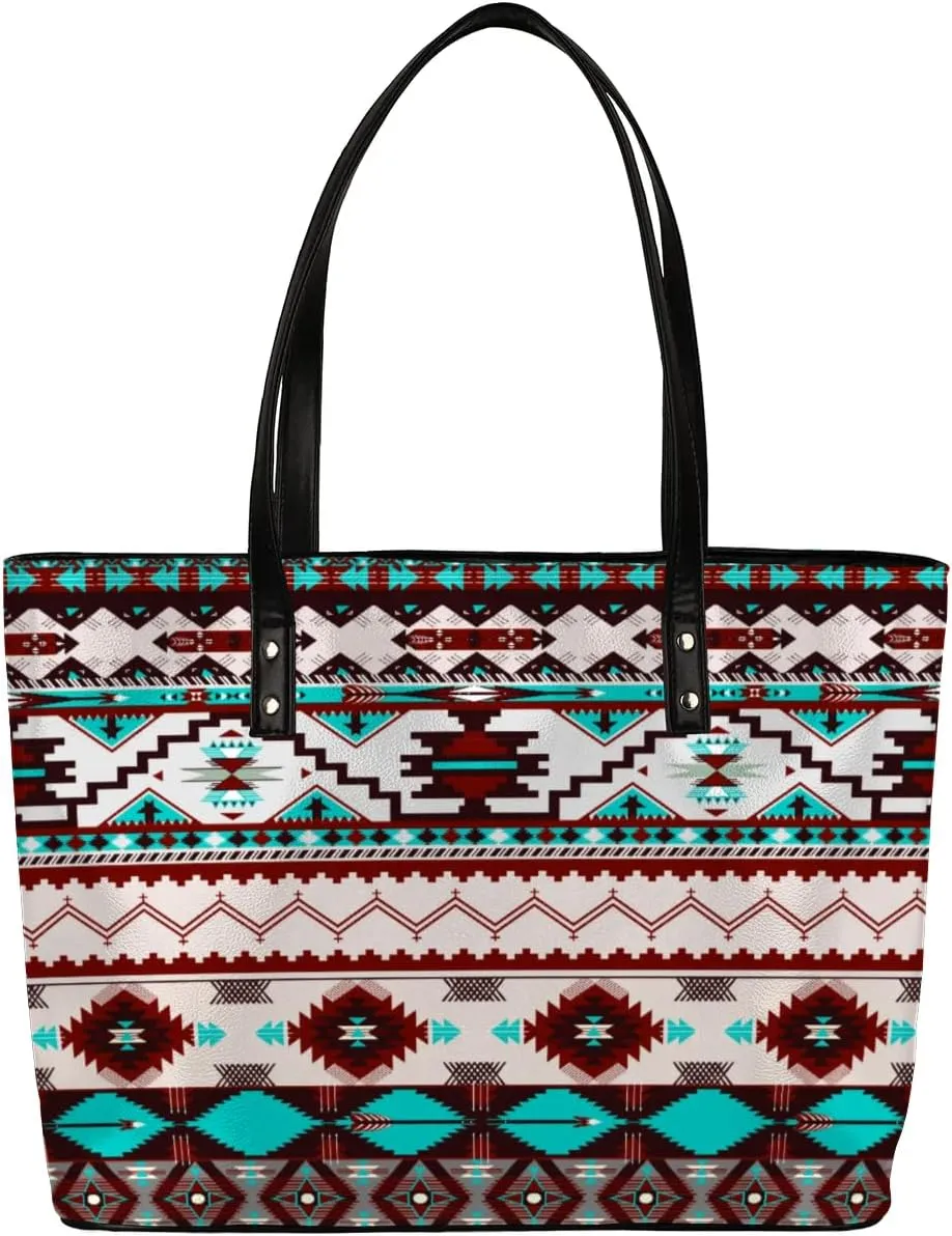 Leather Tote Bag for Women Handbags Laptop Shoulder Bag Large Tote Purse for Work Shopping Travel