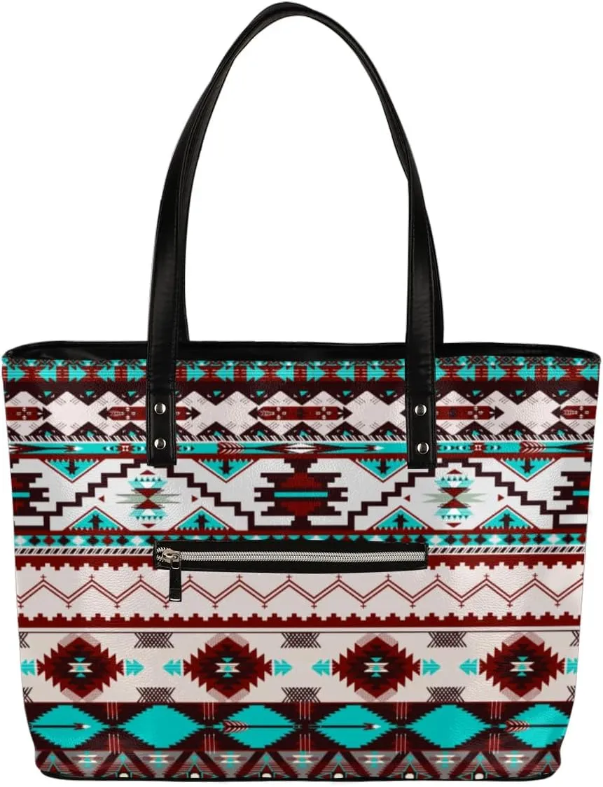 Leather Tote Bag for Women Handbags Laptop Shoulder Bag Large Tote Purse for Work Shopping Travel