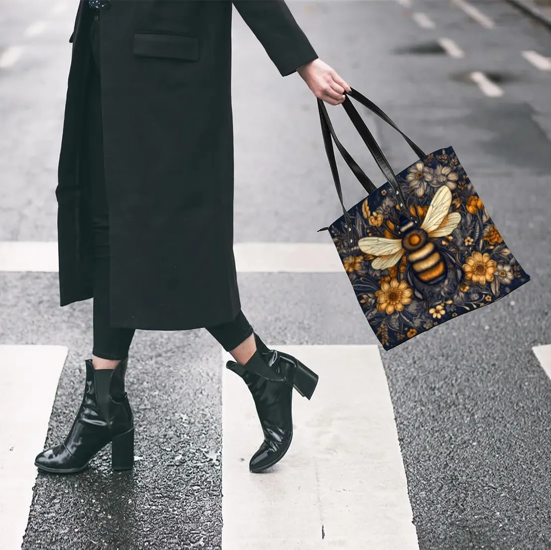 Leather Tote Bag for Women Handbags Laptop Shoulder Bag Large Tote Purse for Work Shopping Travel