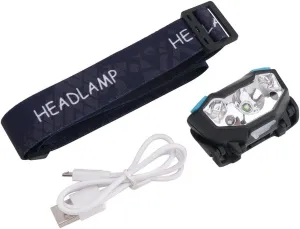 LED Head Torch 5 Modes USB Rechargeable Headlamp Headlight Super Bright Waterproof Lightweight Comfortable for Camping, Fishing, Jogging, Running, Hiking