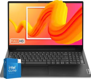 Lenovo V15 Series Laptop, 16GB RAM, 256GB SSD Storage, 15.6″ FHD Display with Low-Blue Light, Intel 4-Cores Upto 3.3Ghz Processor, HDMI, Ethernet Port, WiFi & Bluetooth, Windows 11 Pro