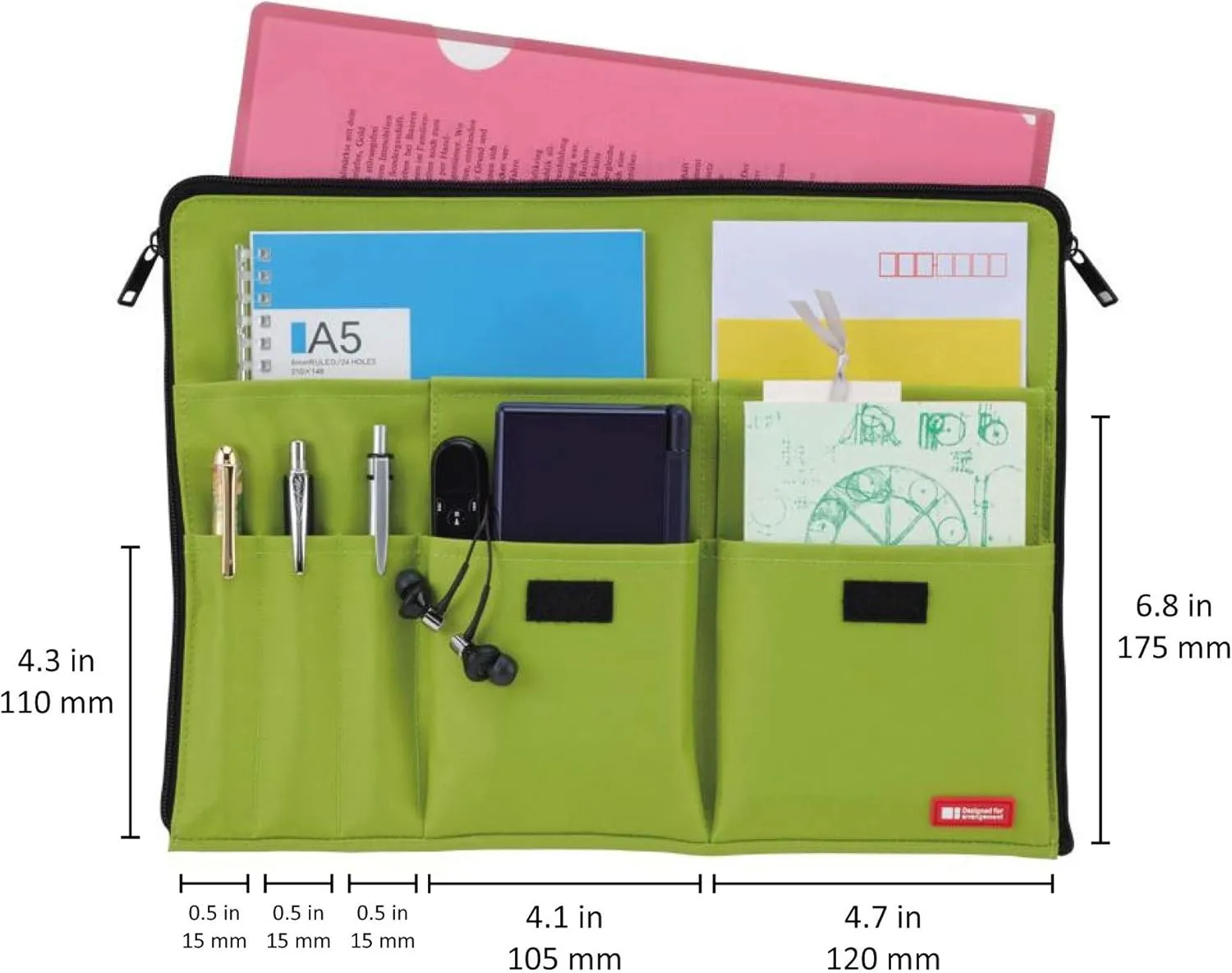 LIHIT LAB Bag Insert Organizer with Storage Pockets