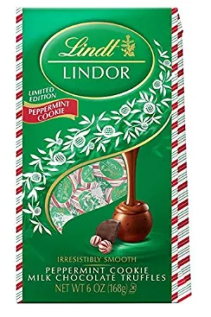 Limited Edition LINDOR Peppermint Cookie Milk Chocolate 6 Oz. (Pack of 1)