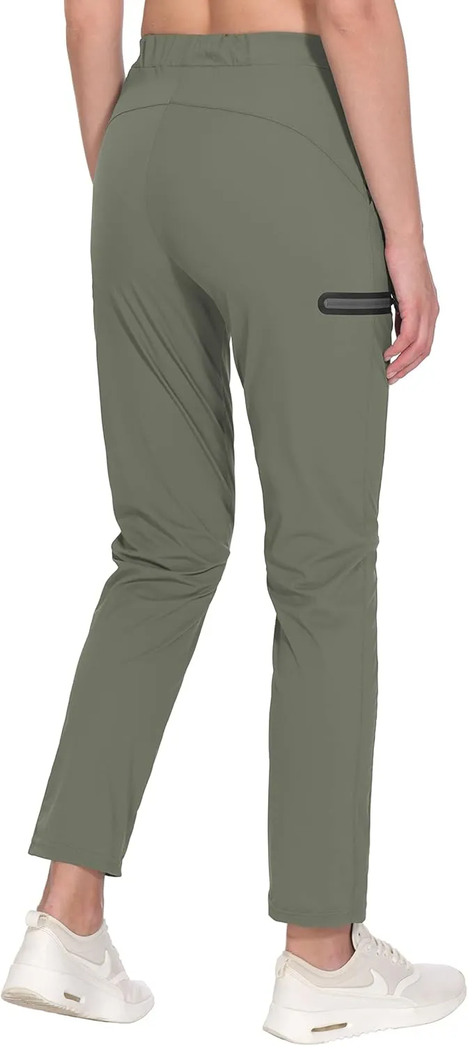 Little Donkey Andy Women's Ultra-Stretch Quick Dry Lightweight Ankle Pants Drawstring Active Travel Hiking