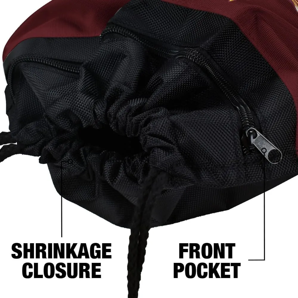 LOGOVISION Harry Potter Gryffindor Painted Crest Drawstring Backpack Sports Bag Sackpack 17" x 13", Perfect for Gym, Yoga or Practice